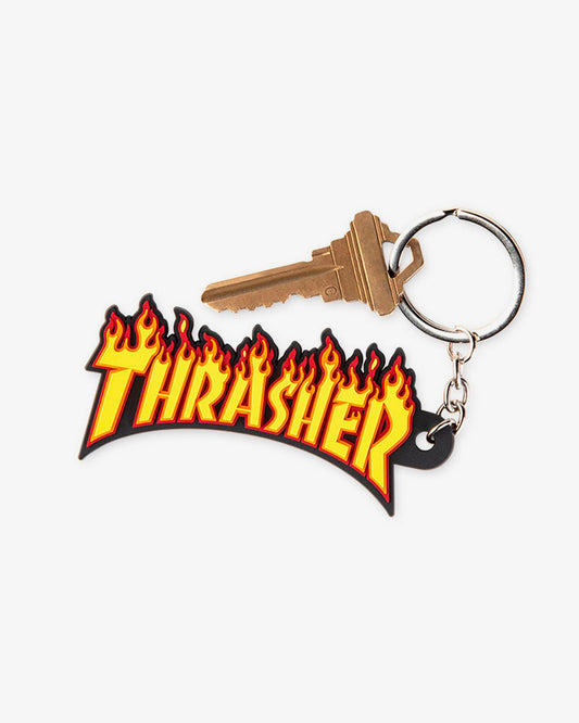 Thrasher Flame Keychain