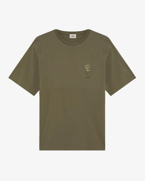 Autry Lawn Chair Graphic Tシャツ L Autry Lawn Chair Graphic Tee Olive TSPM 87CC | www.wearestrap.com