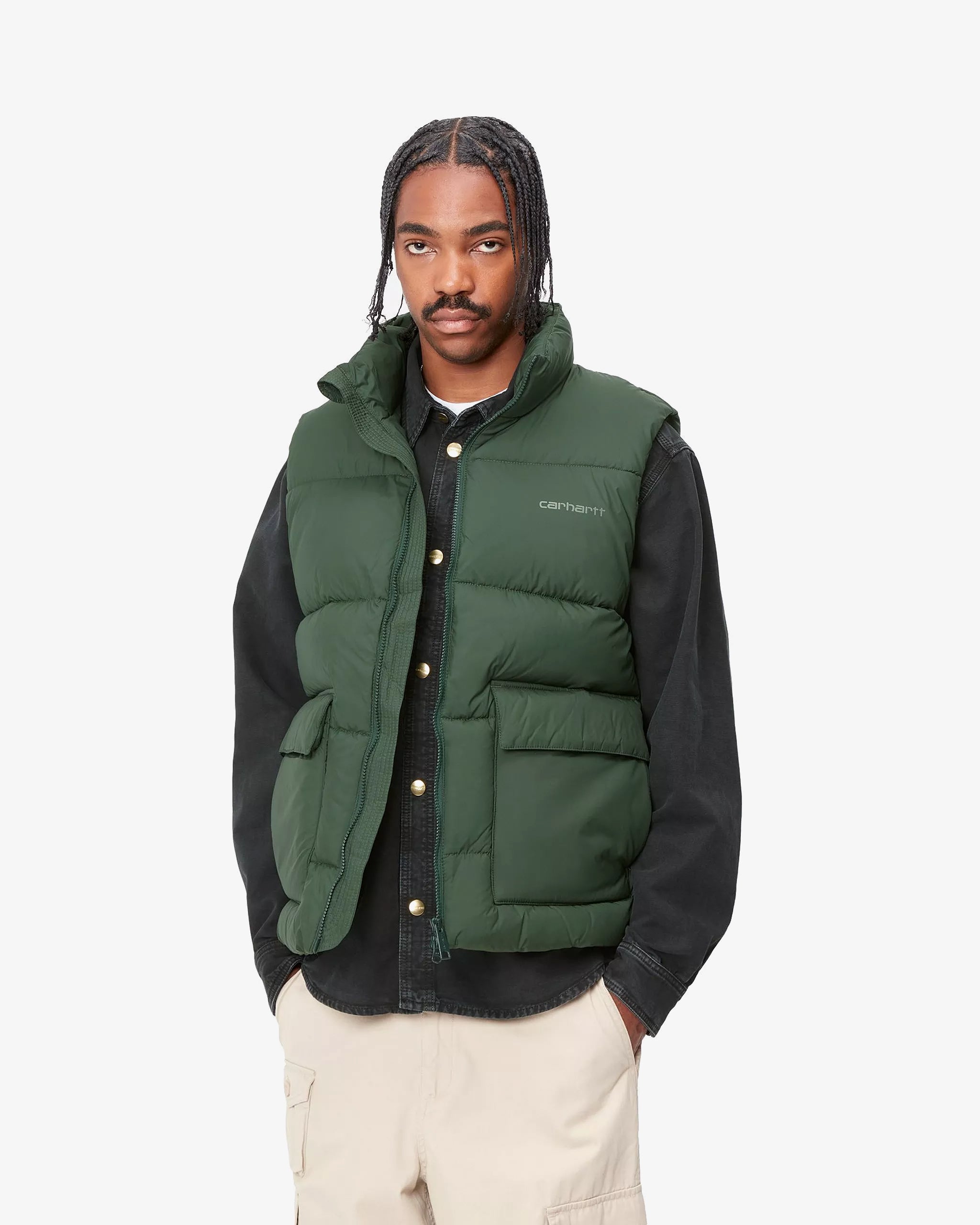 Carhartt WIP Springfield Vest I032265 Sycamore/Duck Green