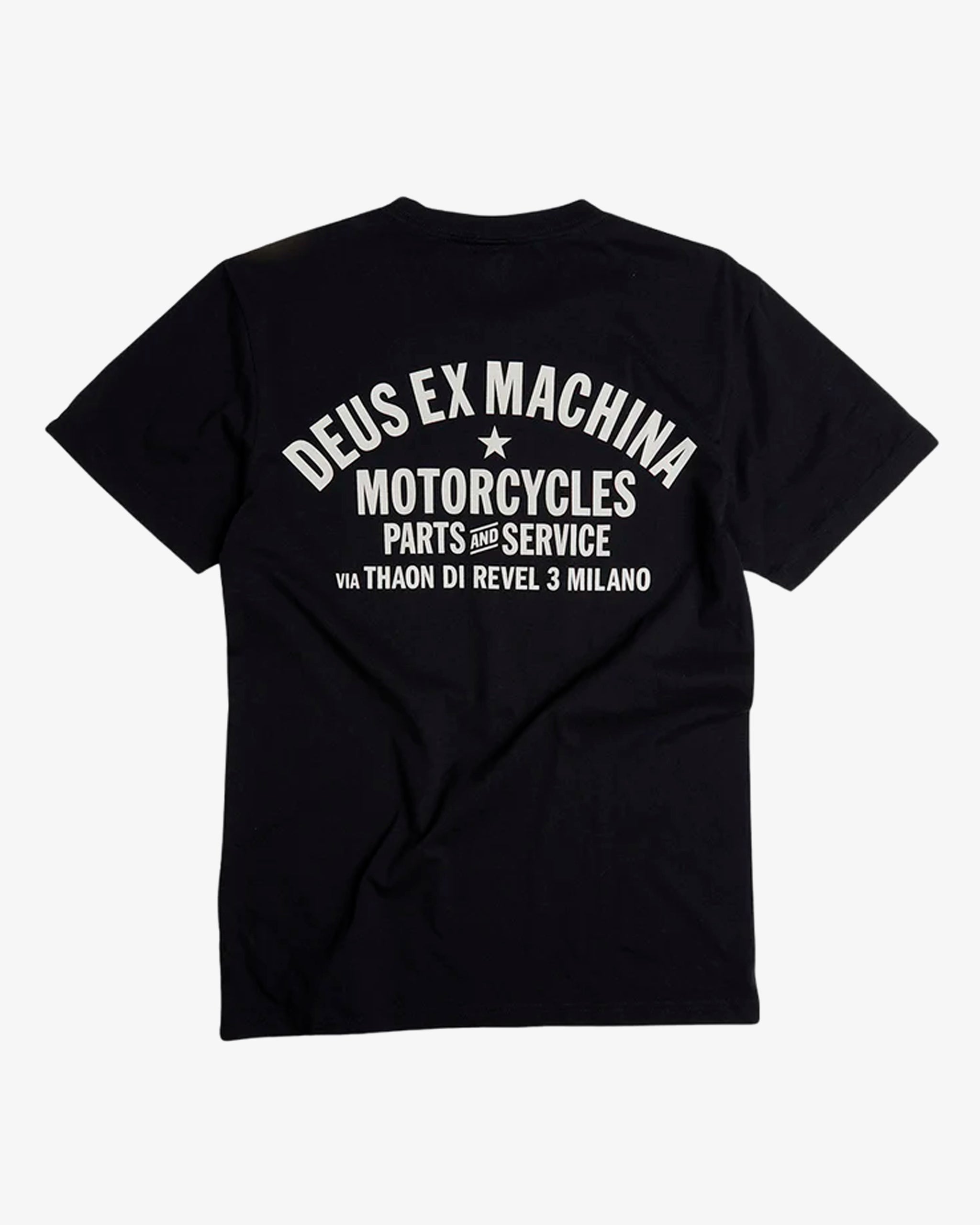 Deus Ex Machina Milano Address Tee DMW41808D Black | www