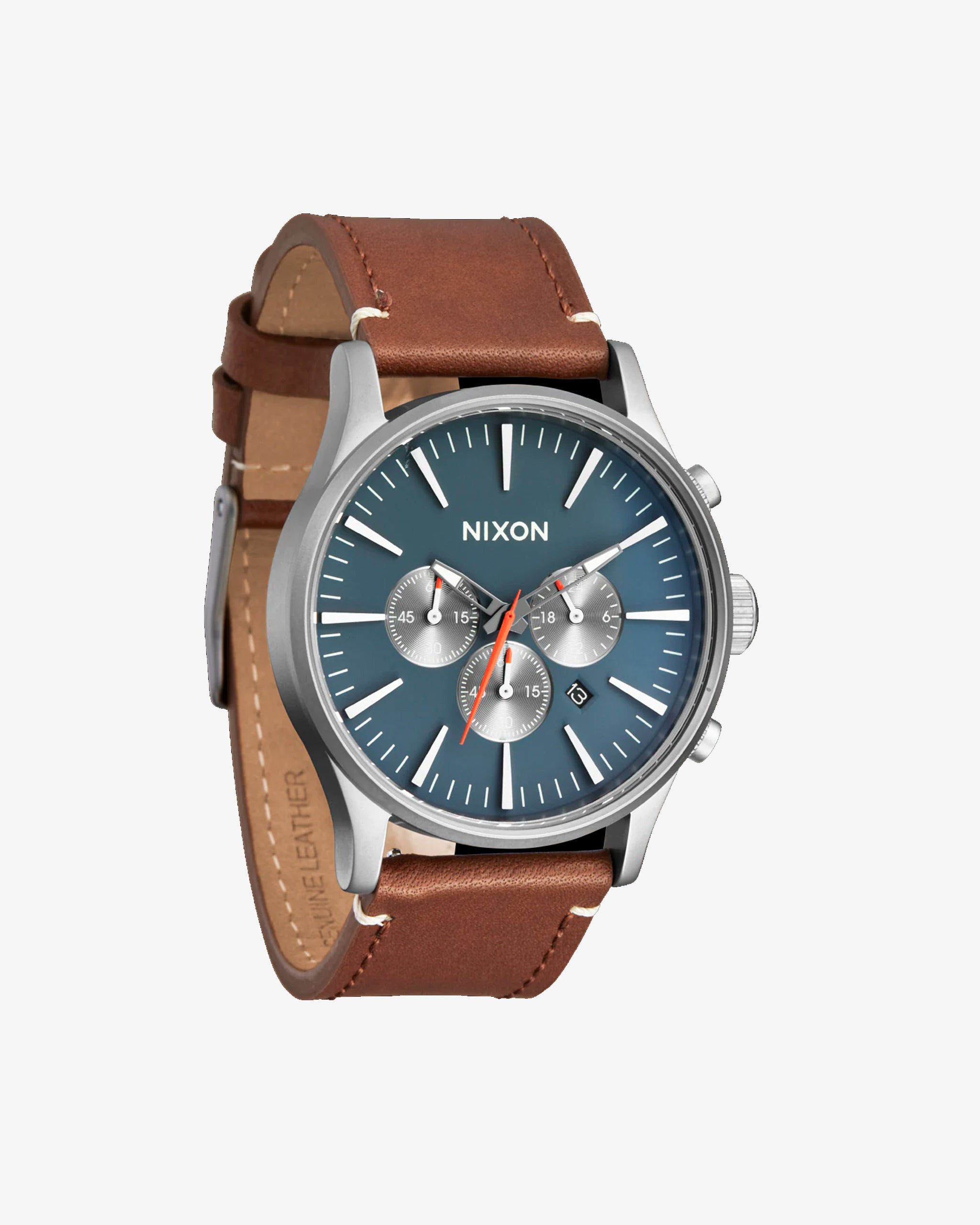 Nixon sentry 2024 chrono leather