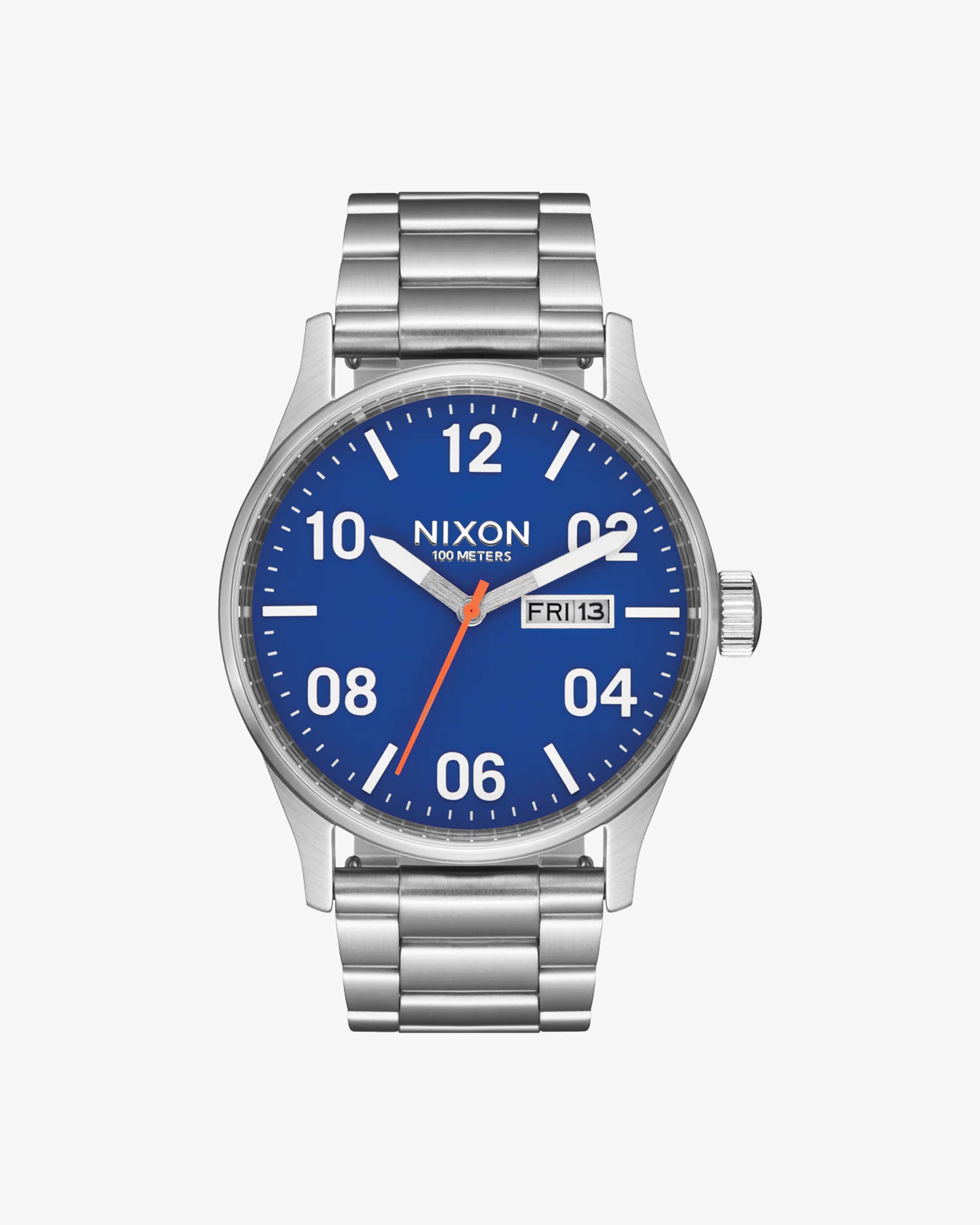 Nixon Sentry Stainless Steel A356-5211-00 Silver Cobalt www