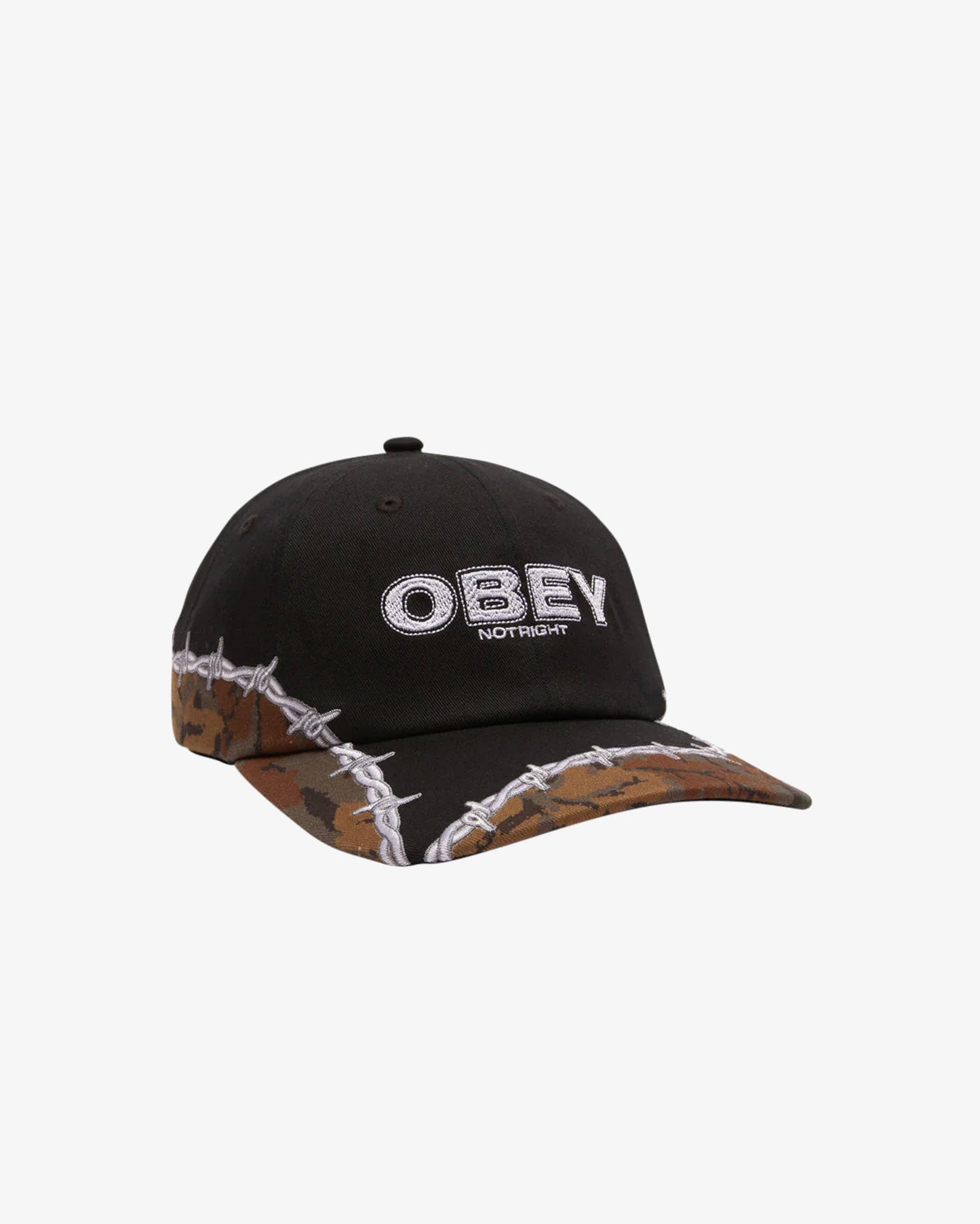 Obey Not right 6 panel velcro back